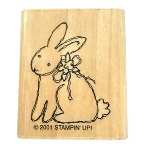 Stampin’ Up Easter Rabbit Bunny Vintage 2001 Rubber Stamp